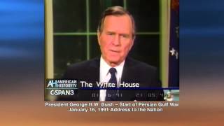 President George HW Bush Announces Persion Gulf War 11691 [upl. by Akeinahs878]