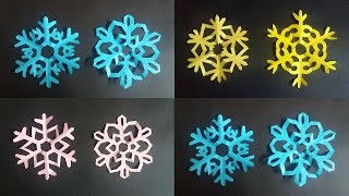 Como hacer Copos de nieve de papel  Paper snowflakes OrigamiTutorial [upl. by Rempe]