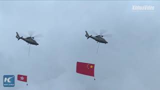 Flag raising ceremony celebrates National Day in Beijing Hong Kong Tibet [upl. by Aidnic]