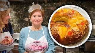 Roscón de Reyes casero de Güela Pepi  Receta con masa madre relleno y esponjoso [upl. by Euqinobe261]