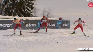 Klaebo Bolshunov Iversen finish  Ruca Finland  Клэбо Большунов Иверсен  Рука Финляндия [upl. by Naginarb643]