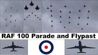 RAF 100 Parade and Flypast Highlights  2018 [upl. by Misak]