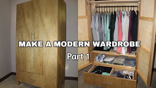 Making a Modern Wardrobe  DIY Closet 12 [upl. by Cichocki]