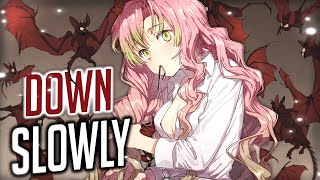 Nightcore  Let Me Down Slowly Rock Version Lyrics [upl. by Mapel248]