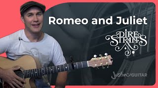 How to play Romeo and Juliet on guitar  Dire Straits  Mark Knopfler [upl. by Fitalludba]