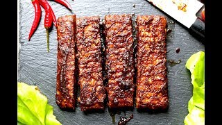 Tempeh Vegan Ribs I The Buddhist Chef [upl. by Abixah]