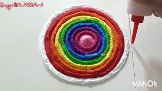 Ep 19 RainbowRangoliDesigns colourful Sandart CreativeRangoliDesigns RangoliFUNandArtofficial [upl. by Thirzi]