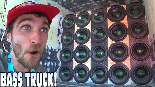 20 SUBWOOFERS in a TRUCK BUILD Slammin EXTREME Car Audio Bass Demos w CRAZY LOUD Sound Systems [upl. by Saoj569]