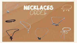 Codes for Necklaces  Roblox  TeeHee [upl. by Mehsah]