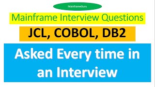 Mainframe Interview Questions and Answers for Experienced more than 1 years COBOL JCL DB2  Learn [upl. by Glasgo]