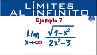 Limites al infinito  Ejemplo 7 [upl. by Llewej722]