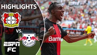 Bayer Leverkusen vs RB Leipzig  Bundesliga Highlights  ESPN FC [upl. by Sandi]