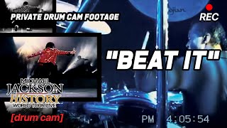 quotBeat It” Sugarfoot DRUM CAM split screen  HIStory Tour [upl. by Clite]