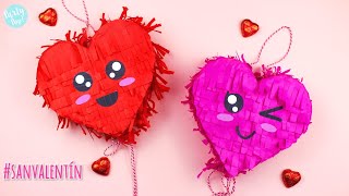 Mini piñatas para regalar en San Valentín  Partypop DIY🎉 [upl. by Meit]