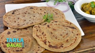 Lachha Paratha Recipe Whole Wheat multi Layered Indian Bread by Tarla Dalal [upl. by Ellehc769]