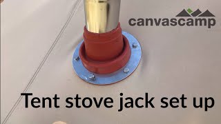 How to Install a Tent Stove Jack  CanvasCamp [upl. by Alletnahs]