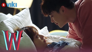 W  EP 7  Lee Jong Suk amp Han Hyo Joo Cuddling in Bed  Korean Drama [upl. by Aihsrop]