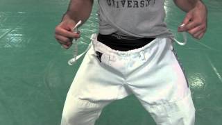 How to Tie Your JiuJitsu Pants w Rener Gracie [upl. by Enra]