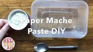 How to make Paper Mache Paste without glue  Fast Easy ONLY TWO INGREDIENTS Papier Mache Recipe [upl. by Vikky]