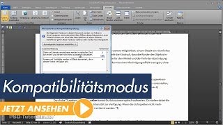 Microsoft Word Tutorial Problemloser Dokumentenaustausch dank Kompatibilitätsmodus [upl. by Eisler]