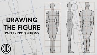 Drawing the Human Figure  Proportions  Tutorial PART I [upl. by Meehahs]