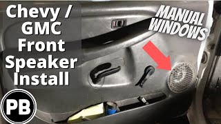 1999  2006 GMC  Chevy Front Door Speaker Install manual windows [upl. by Prichard]