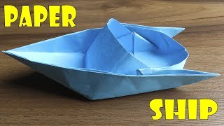 Como Hacer un Barco de Papel Fácil Origami  How to make a Paper Ship [upl. by Eanore]