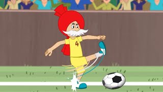 Chacha Chaudhary  CHACHA 7  Football Match  Animated Cartoons in Hindi  Hindi Kahaniya [upl. by Wilmott]