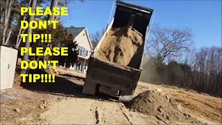 HUGE DUMP TRUCK ALMOST TIPS Find out what happened amp why [upl. by Enaht315]