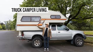 Ford Ranger Truck Bed Camper for two people  Inside Tour amp Description [upl. by Shulman]