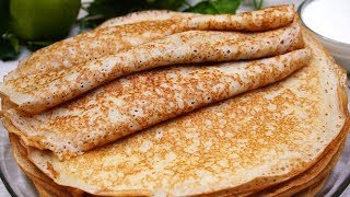 Самые Вкусные На Кефире Тонкие с Дырочками Блины Объедение Просто [upl. by Dhumma]