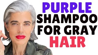 PURPLE SHAMPOO FOR GRAY HAIR  Nikol Johnson [upl. by Annaillil]