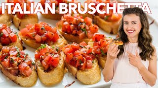 How to Make Italian BRUSCHETTA  Easy Appetizer [upl. by Wachtel112]