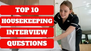 HOTEL HOUSEKEEPING Interview Questions amp Answers  How to Get a Housekeeper Job [upl. by Madelena370]