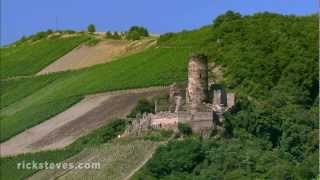 Rhine Germany CastleStudded Rhine River [upl. by Yroger116]