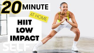 20Minute Low Impact Full Body HIIT Workout  Sweat with SELF [upl. by Carly518]