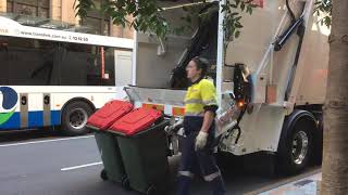 Australia Garbage Trucks Remondis in Brisbane CBD [upl. by Stevena343]