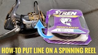 NO MORE TANGLED LINE  HowTo Put Line on a Spinning Reel [upl. by Oizirbaf]