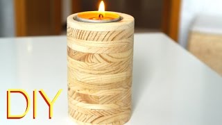 DIY ★ Kerzenständer aus Holz Anleitung [upl. by Siver]