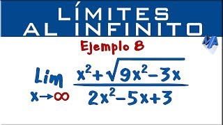 Limites al infinito  Ejemplo 8 [upl. by Vittorio300]