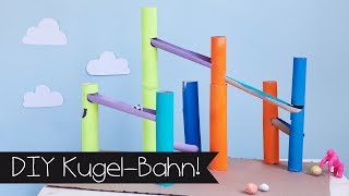 DIY  KUGELBAHN  MURMELBAHN  MURMELN I Basteln [upl. by Engle243]