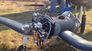 Hangar 9 Corsair Saito FG19 R3 maiden flight [upl. by Alroy]