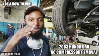 AC Compressor Removal Guide 20022006 Honda CRV [upl. by Ellennod]