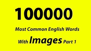 100000 Most Common English Words With Images Part 1 [upl. by Irma]