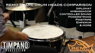 ULTIMATE Remo Snare Drum Heads Comparison  Timpano Percussion [upl. by Kingsbury]