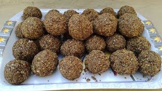 Alsi Pinni Recipe  Alsi ke laddu  Flax seeds laddoo  Village Style  Village Food Secrets [upl. by Damiani]