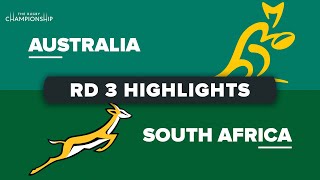 The Rugby Championship  Australia v South Africa  Round 3 Highlights [upl. by Baggott]