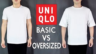 Uniqlo Basic TShirt VS AIRism Oversized TShirt  WORTH IT [upl. by Tova858]