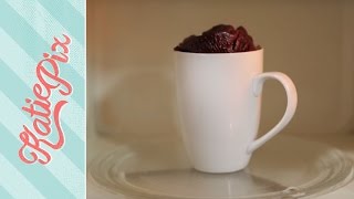 Chocolate Microwave Cake in a Mug Recipe  Katie Pix [upl. by Iaria]