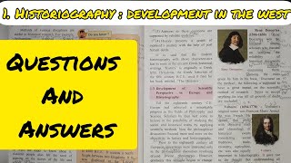 1 HISTORIOGRAPHY  DEVELOPMENT IN THE WEST QUESTIONS AND ANSWERS  CLASS 10 CHAPTER 1 HISTORY  SSC [upl. by Eniawed]